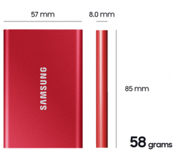 Slika proizvoda: 2TB External Portable SSD T7 (Red)