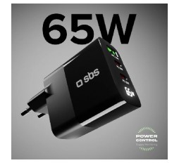Slika proizvoda: GAN punjac 65W sa LCD ekranom