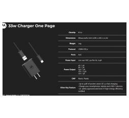 Slika proizvoda: MOTOROLA CHARGER 33W MC-332L