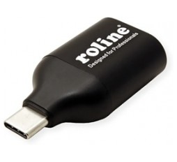 Slika proizvoda: ROLINE USB Type C - VGA Display Adapter, USB 3.1 / USB 3.2 Gen 2 Type C to VGA cable adapter M/F, crn