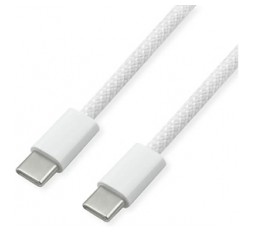 Slika proizvoda: VALUE Cable USB Type C, C–C, M/M, USB 2.0 Hi-Speed 480 Mbit/s 60W, bijeli, 1 m