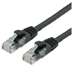 Product image: Value patch cable, Cat. 6, U/UTP, black, LS0H, 0.5m