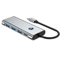 Slika proizvoda: VALUE USB Type C Docking station 7-u-1, 1x HDMI 4K60, 3x USB 3.2 Gen1 Type A, 1x SD/Micro SD (TF), 1x Type C PD (Power Delivery)