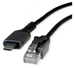Slika proizvoda: VALUE USB Type C - Gigabit Ethernet konverter, 2 m, crni