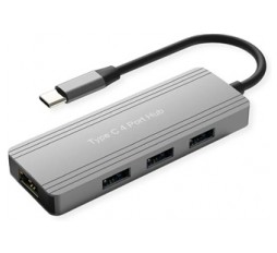 Slika proizvoda: VALUE USB Type C to Type A 4-u-1 Hub, 4xUSB 3.2 Gen 1 SuperSpeed 5 Gbit/s (USB 3.1 Gen 1, USB 3.0) Type-C Connection Cable